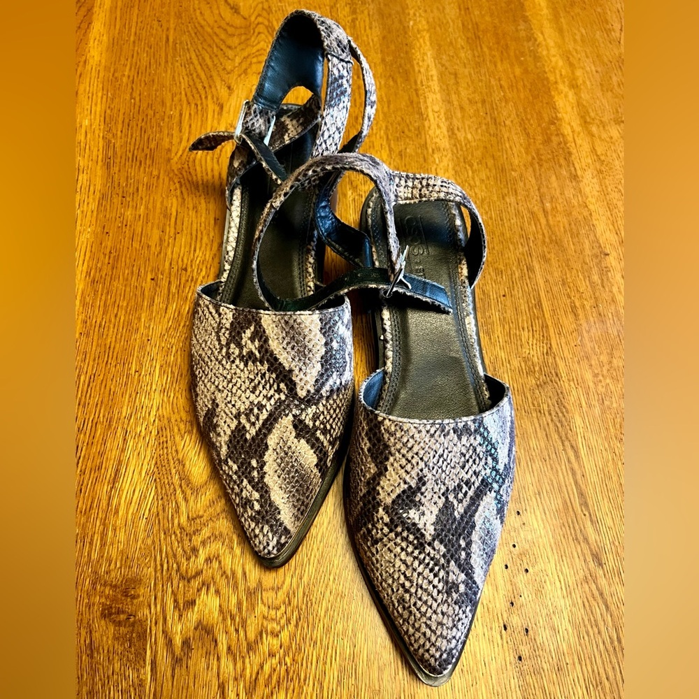 Asos Python Print Low Heels, Size 8.5 - image 2